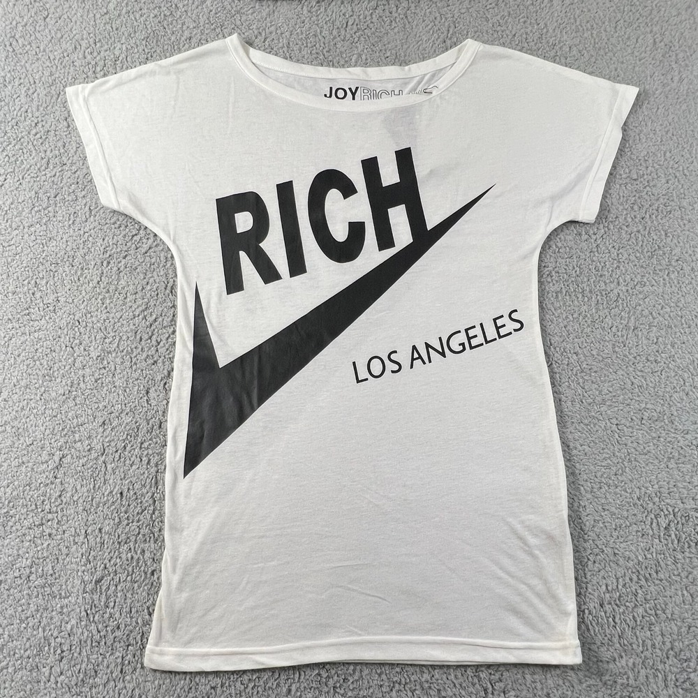 JOYRICH‎ Los Angeles Slim T-Shirt Graphic Print White Women's Size S VTG NWT